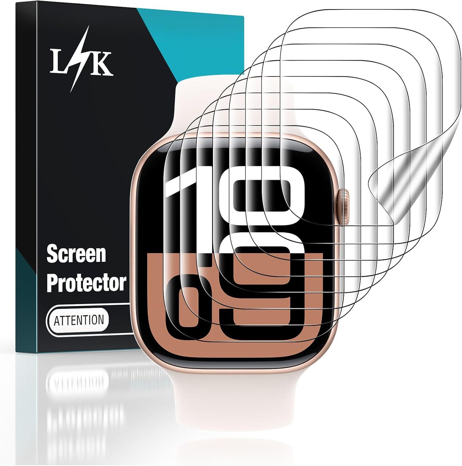 LϟK 8 Pièces Protection Écran pour Apple Watch Series 11/10 42mm - sans Bulles Haute Définition Qualité Supérieure Transparent Doux TPU Film Protection pour iWatch Series 10 42mm