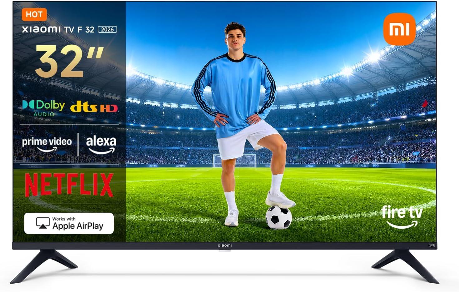XIAOMI 32 inch F TV, HD, Smart TV, Contrôle Vocal Alexa, Dolby Audio, DTS Virtual:X, DTS-HD, AirPlay Compatible